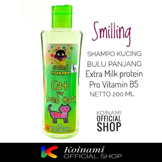 SMILLING FOR LONG HAIR 200 ml  HIJAU / shampo kucing bulu panjang / cat / RAID ALL