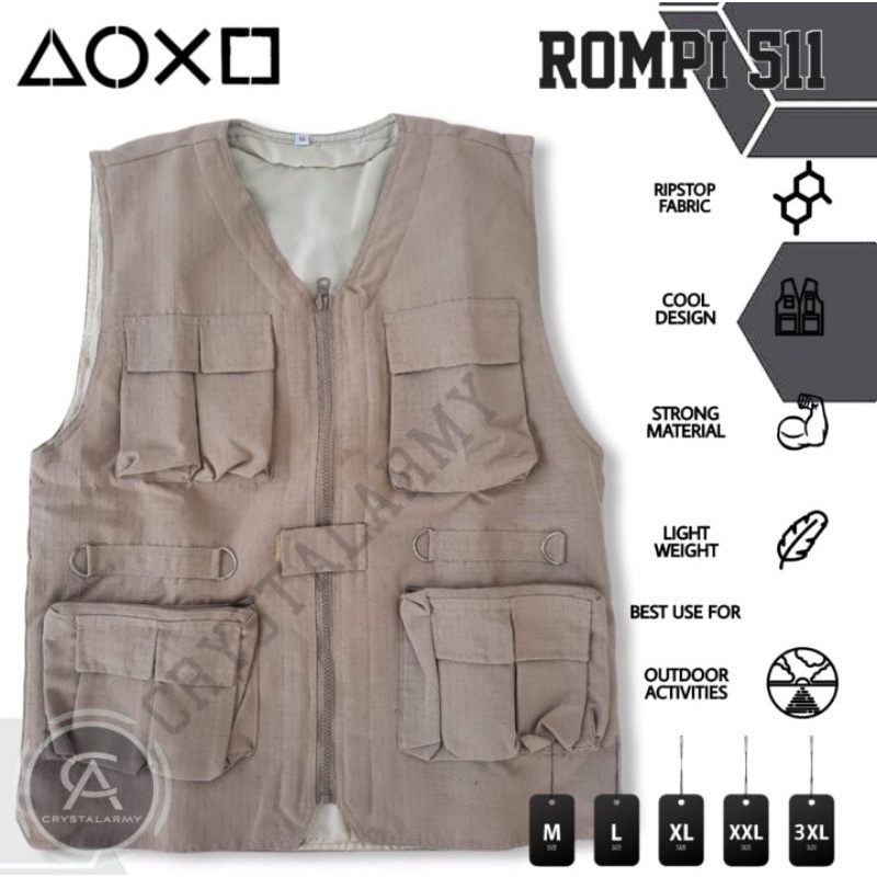 JAKET ROMPI TACTICAL OUTDOOR 511 ROMPI VEST ORIGINAL CRYSTAL