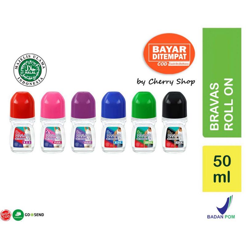 BRAVAS Roll On Deodoran Pria 50 ML Anti Keringat
