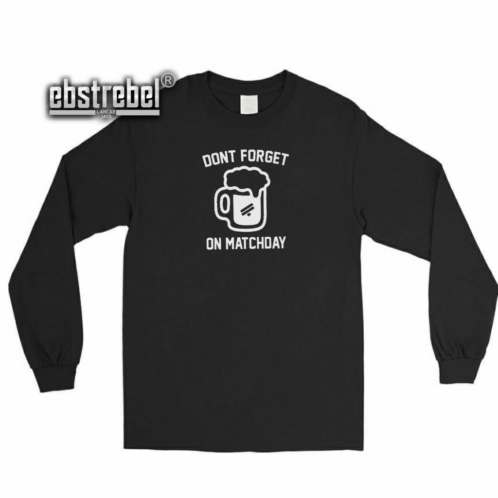 Tshirt baju kaos match day lengan panjang longsleeve hitam persib persija slemania PSM Makasar PSIM