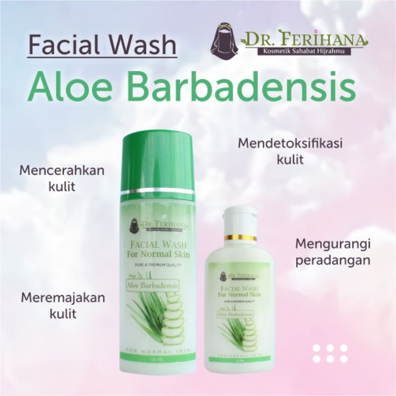 dr ferihana facial wash aloe dr. ferihana 60 mL