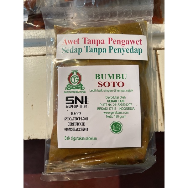 

Bumbu Soto Gerak Tani 180gram