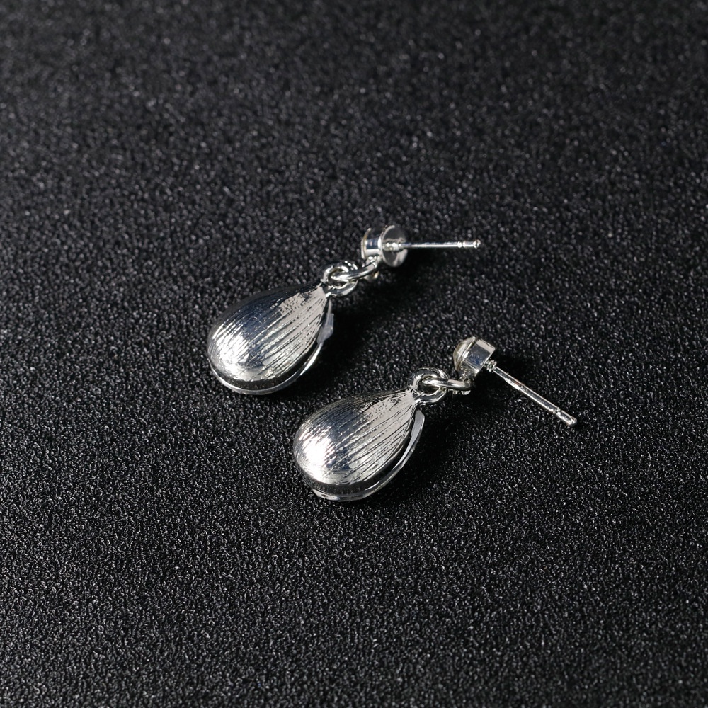 Set Perhiasan Kalung Anting Bahan Alloy Aksen Kristal Untuk Aksesoris Pernikahan