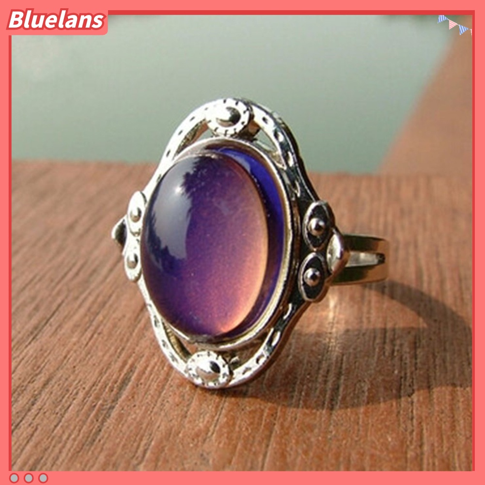 Bluelans Vintage Unisex Mood Changing Color Ring Adjustable Temperature Control Band