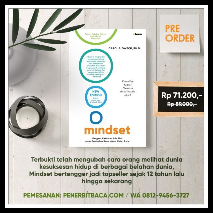 

TERLARIS BUKU MINDSET SOFTCOVER. POLA PIKIR MOTIVASI PSIKOLOGI . CAROL S. DWECK TERLARIS