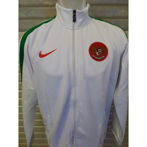 IMPORT Jaket Bola Grade ORI Timnas Indonesia White Official 2014-2015 TERBARU