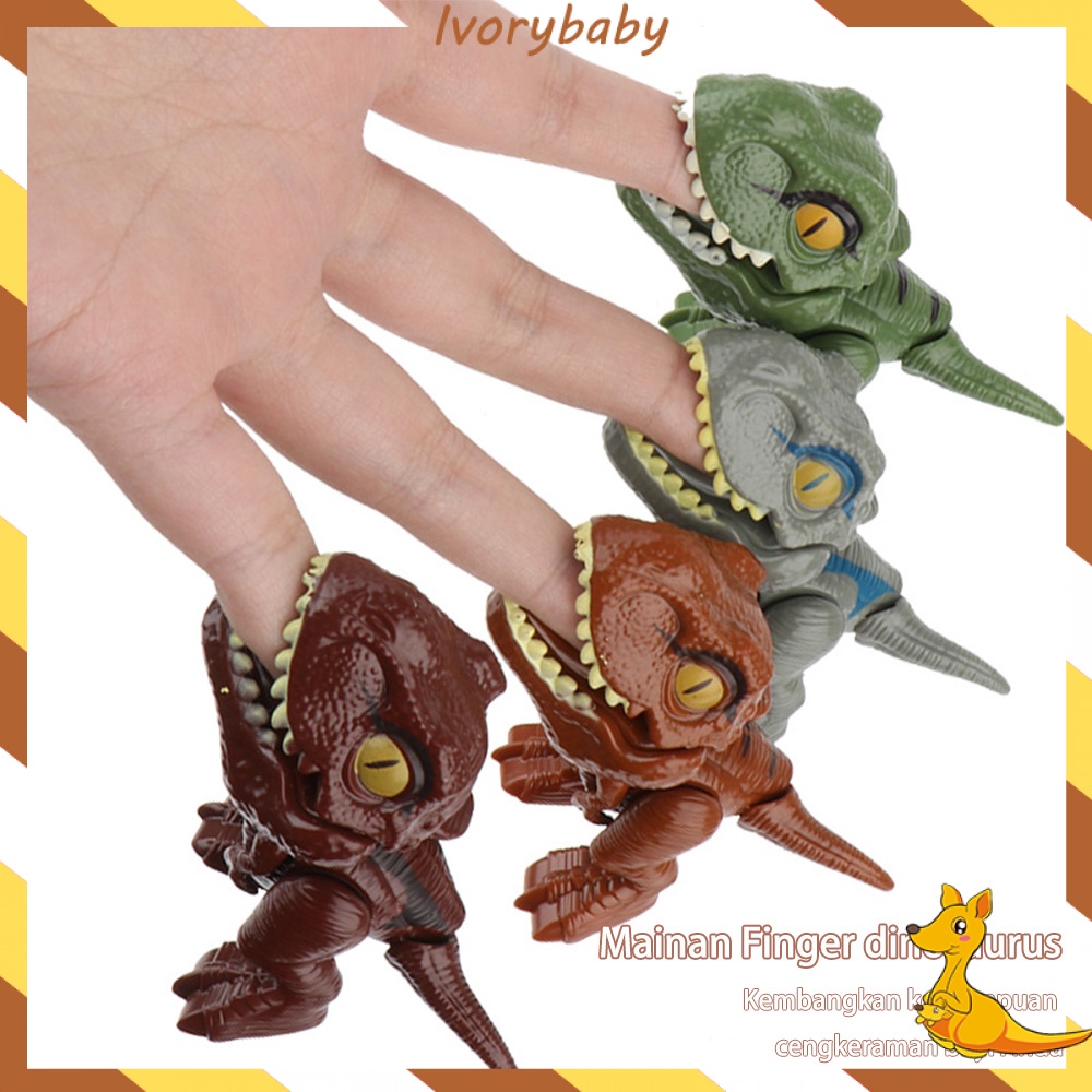 Ivorybaby mainan figure dinosaurus biting Gigit Jari Mainan bayi anak