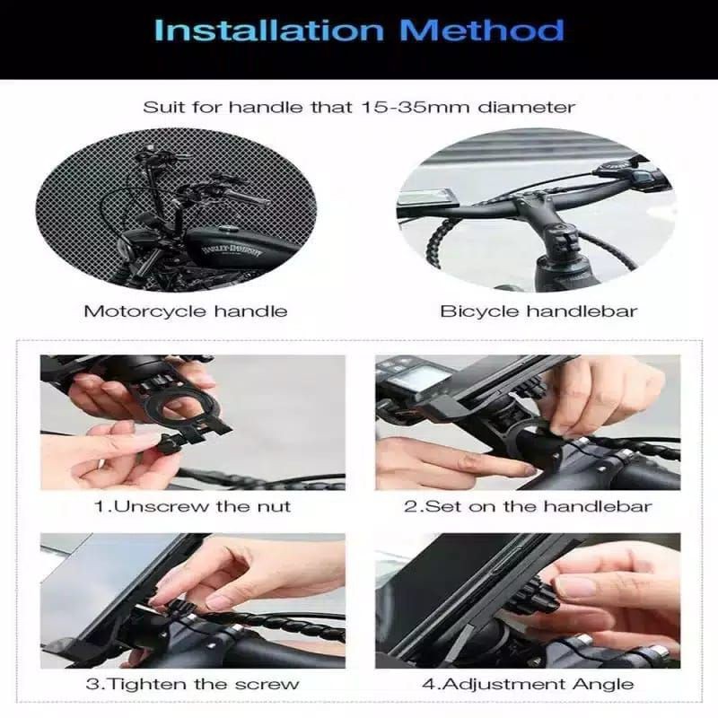 Phone Holder Sepeda/Motor NO.02 Rotasi 360 Derajat