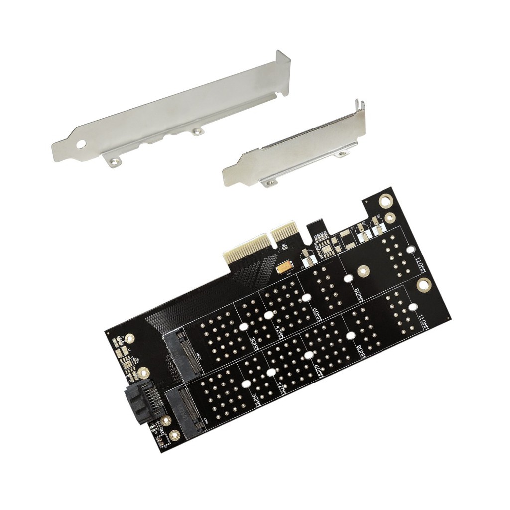 Pci express Ngff-Nvme ssd m.2 2 port x4 adapter - Pci-e m2 M-key B-key