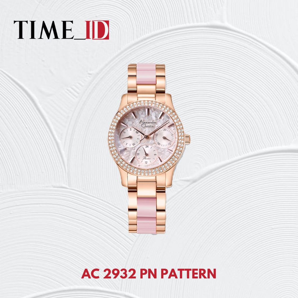 Jam Tangan Alexandre Christie AC 2932 Pink Pattern Wanita