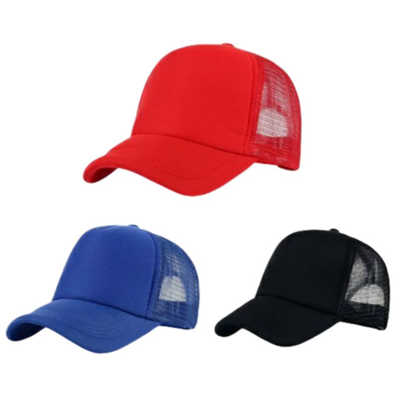 Ash shura Topi Pria Wanita Jaring Polos Trucker Hat Dewasa Outdoor Premium Termurah