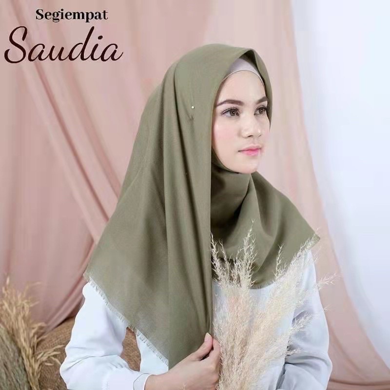 Hijab Segi Empat Saudia Rawis Premium | Hijab Saudia | Segiempat Saudia | Segi Empat Paris | Segi Em
