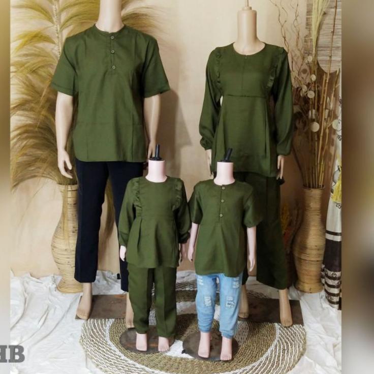 AIP.01Jl22ᴮ– (NEW2022)COUPLE KAREEN-TUNIK SET CELANA BUSANA MUSLIM - COUPLE KELUARGA BAJU LEBARAN ID