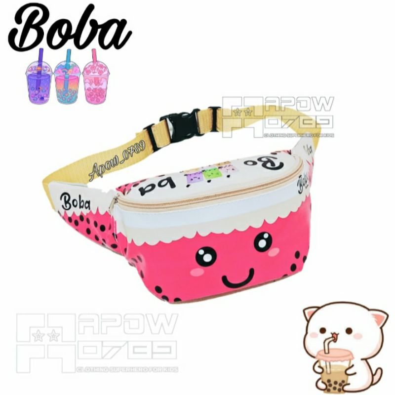 New arrival Boba Tas SLempang anak usia 2-10tahun waistbag anak perempuan