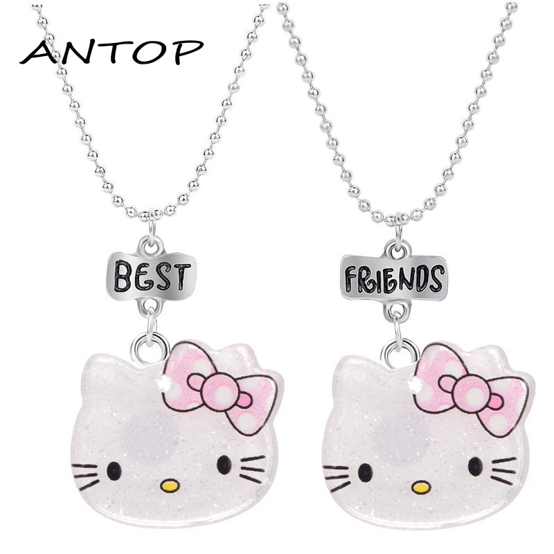 Lucu Hello Kitty Buddy Pendant Baru Gadis Hati Kalung Versi Korea Aksesoris Populer ANTOP