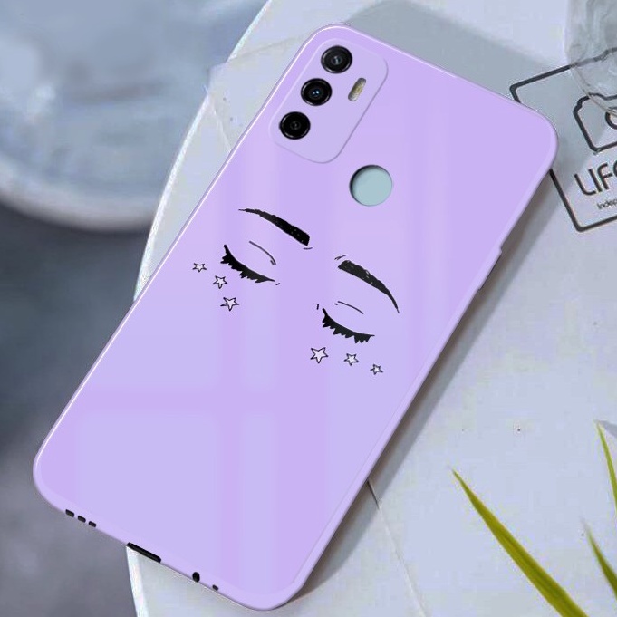 [U56] Softcase Kaca Bezel Lilac Oppo A53 A33 2020 - Softcase Mirror Oppo A53 A33 2020 - Case Kaca Op