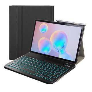 Keyboard Backlit Wireless Bluetooth Smart Cover Book Leather Case Samsung Galaxy Tab S6 Lite 10.4” P615 P619 A7 2021 8.7” T225 2020 LTE T505 Wifi T500 S7 11” T875 S7+ Plus T975 12.4” FE T736 2022 A8 10.5” X200 X205 S8 5G Inch Magnetic USB LED RGB Tablet