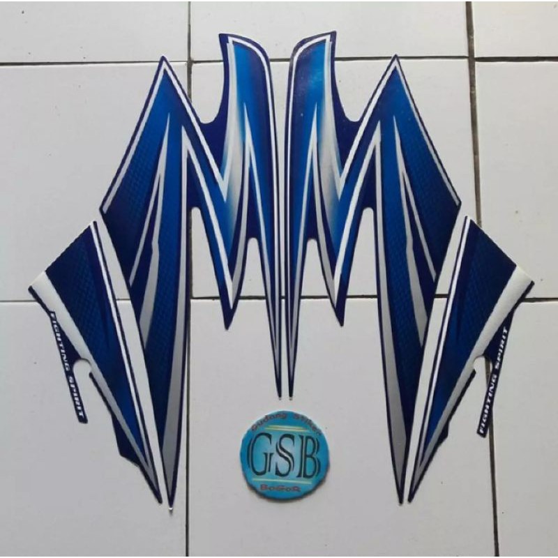 Striping sticker Lis motor RX king 2003 biru