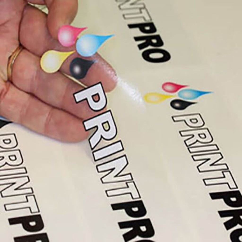 

Sticker transparan label produk bentuk persegi ukuran custom