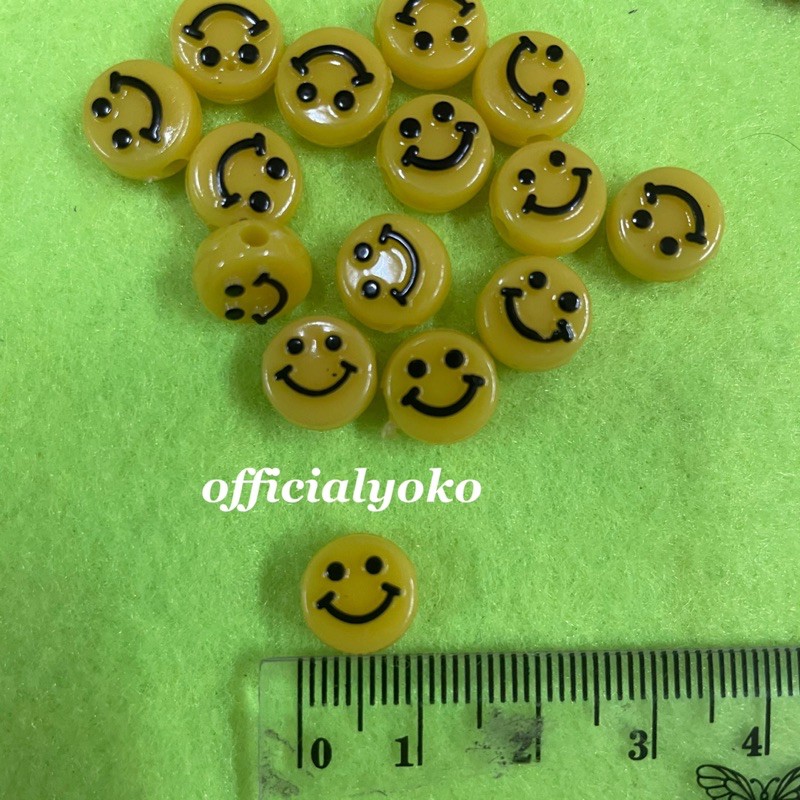 (10) Mute/Monte/Manik Akrilik Smile -/+ 10mm isi 10pcs