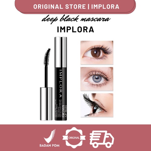 IMPLORA Deep Black Mascara Black BPOM / Maskara Implora Original