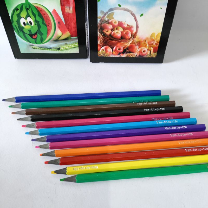 

Azka_Niam SATU SET ( 12 WARNA ) Colour Pencil Pensil Warna Vanco /Van-Art CP - 399 12 Warna Panjang