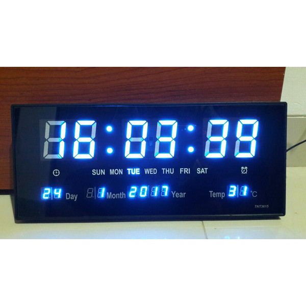 JAM DINDING DIGITAL LED TYPE TNT3615 BIRU