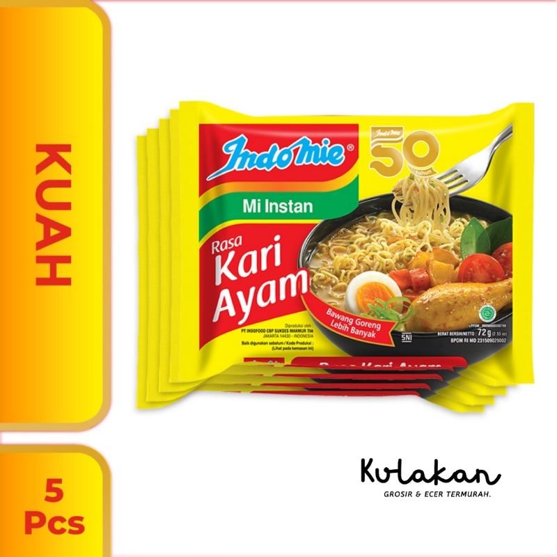 

5 Pcs - Indomie Kuah Kari Ayam
