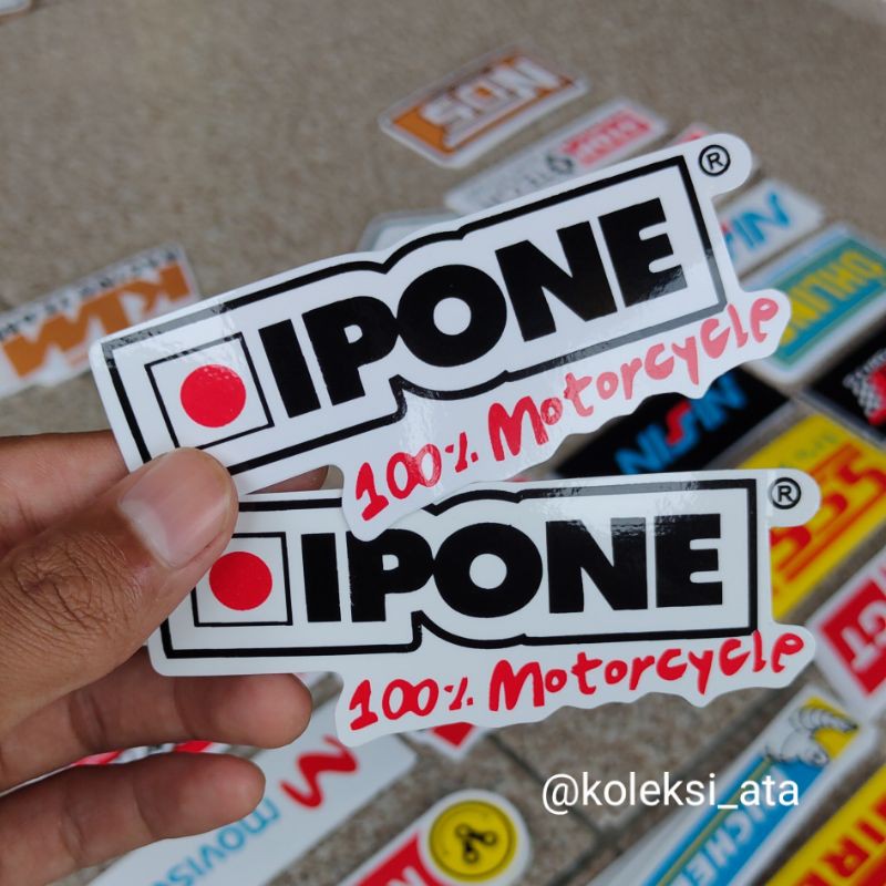 ipone 100% motorcycle stiker