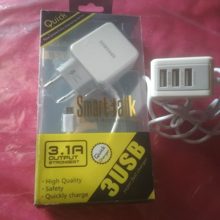 Charger Samsung 3 USB 3.1A / Charger Samsung Smarttalk Quick