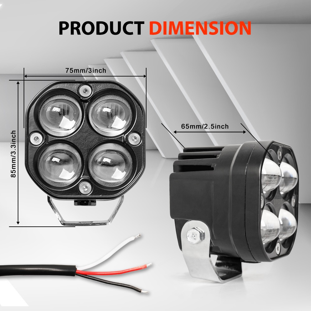 Lampu Tembak Sorot Laser Gun LED VINYX D4 Mobil Motor Sorot 40Watt Lasergun D2 40W 40 Watt