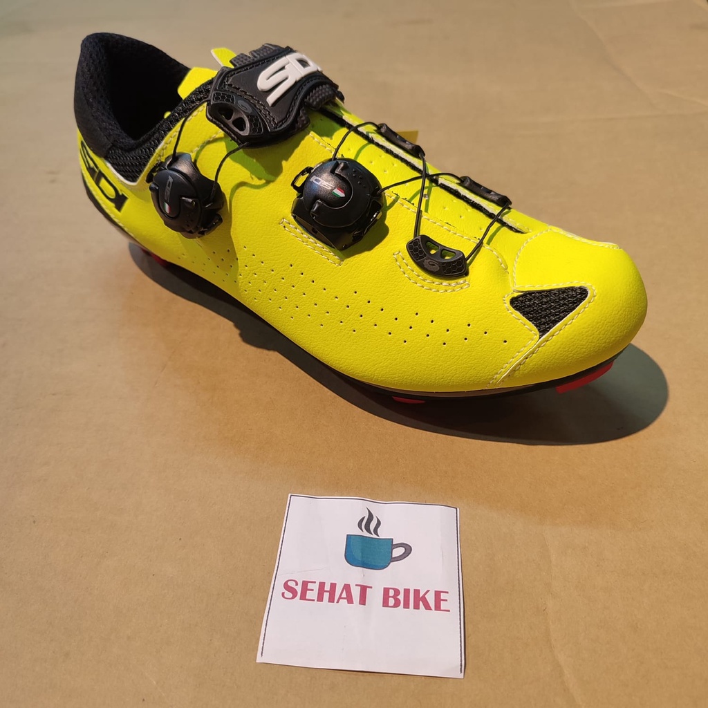 Shoes Sepatu Cleat Sepeda Mtb Sidi Eagle 10 Black Yellow Fluo Original