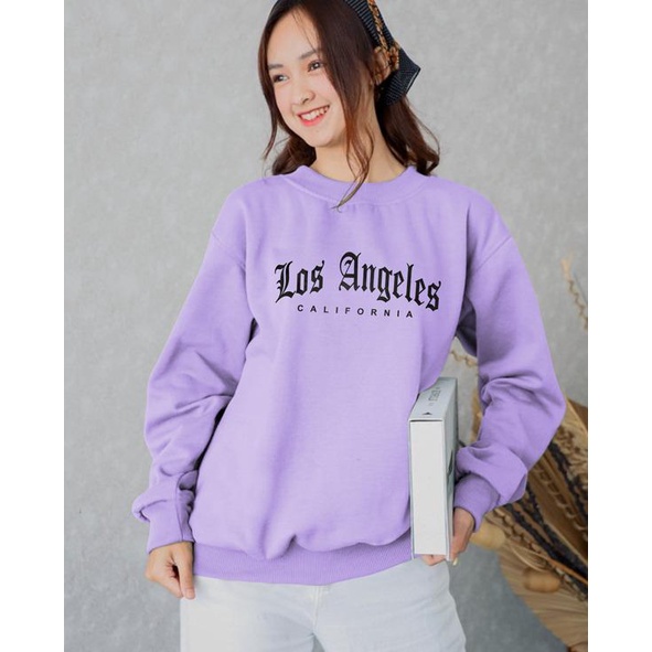 Kaos Lengan Panjang LOSE ANGELES  / Kaos Sweatshirt / Atasan Wanita / Atasan Wanita Lengan Panjang