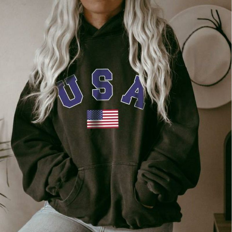 S - XXXXXL(6XL) Hoodie USA Flag Unisex Hoodie BIGSIZE Birthday Gift American Flag Jaket COUPLE USA