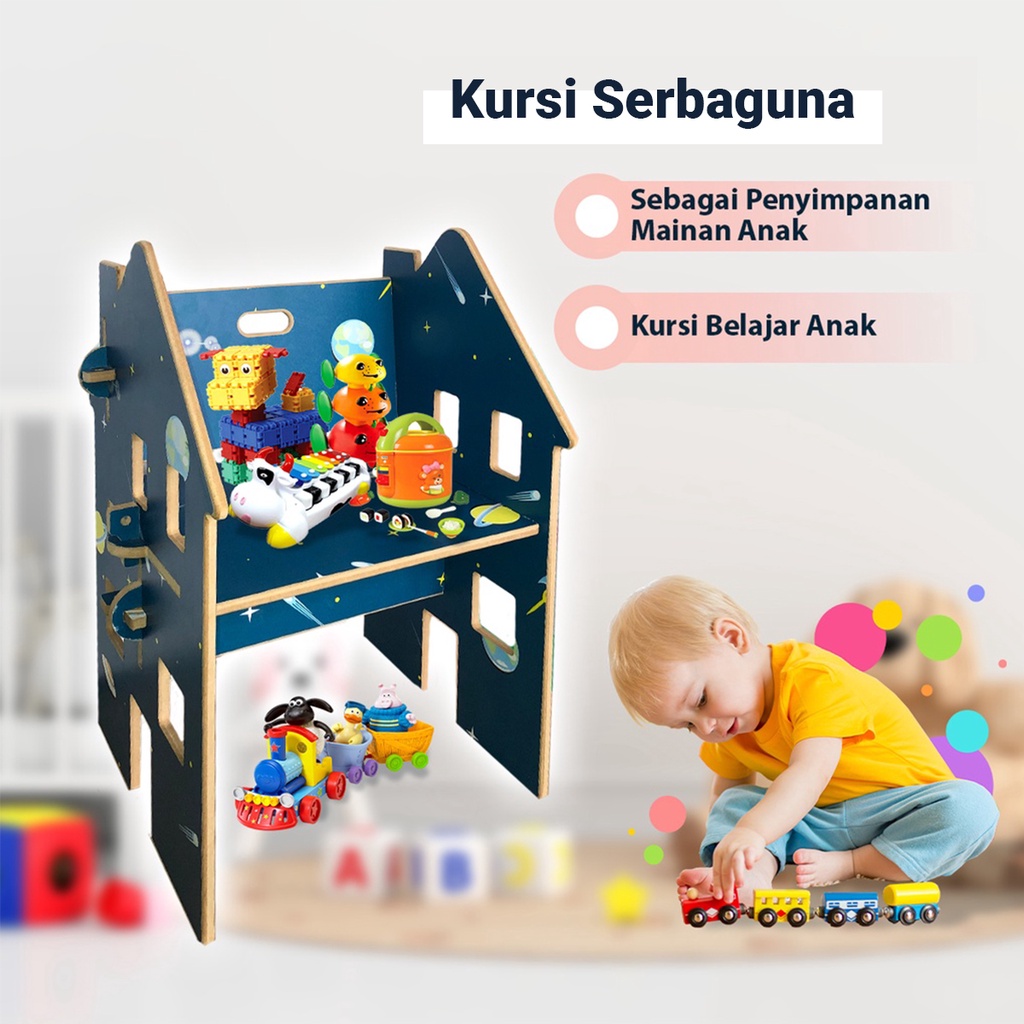 Kursi Serbaguna Anak Meja Tempat Mainan Anak -  LC006