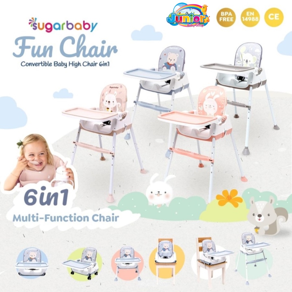 Sugar Baby Fun Chair Convertible 6in1 Highchair