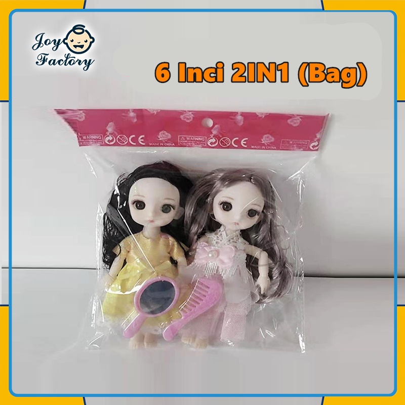 6inci BJD Boneka Dolls Set, Dress-up Putri Koleksi Gadis Bermain Lucu  Mainan Hadiah Natal &amp; Ulang Tahun
