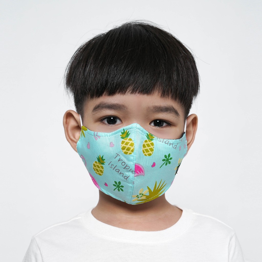 BB CRESSIDA MASKER ANAK Hijab &amp; NON Hijab ISI 2 Masker Anak Katun