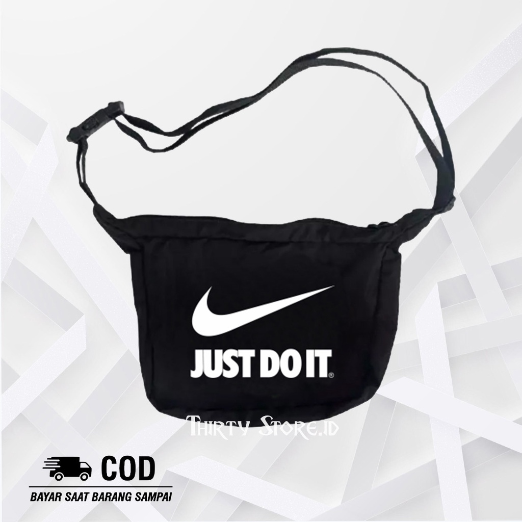 Sling Bag New Just Do It Slingbag Pria Wanita / Tas Selempang New Slempang Semi Canvas | Thirtystore.Id