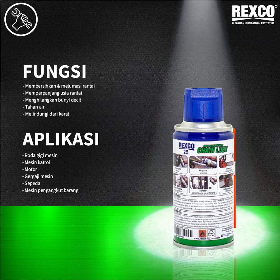 Rexco 25 Pelumas Rantai High Performance Chain Lube 120 Ml Berkualitas