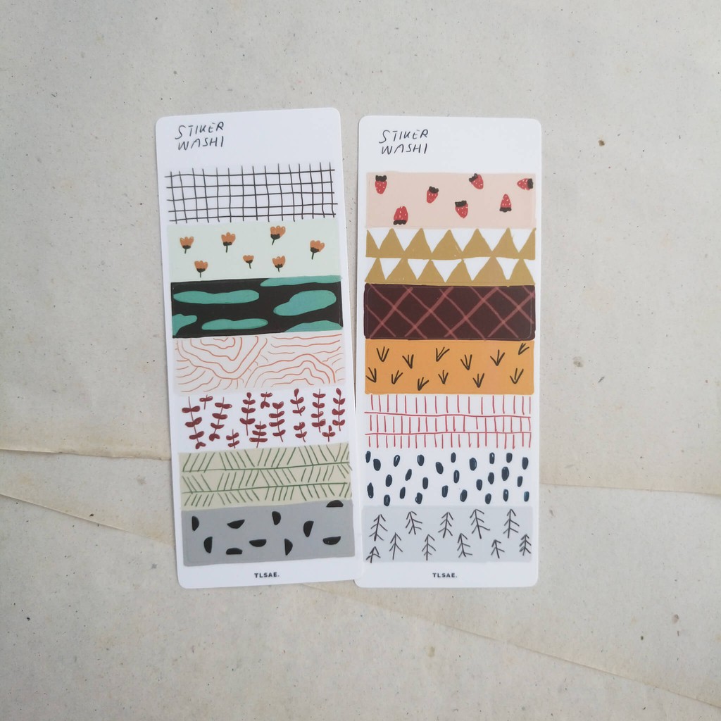 

TULISAE Washi Tape Sticker Sheet / Stiker Kiss Cut