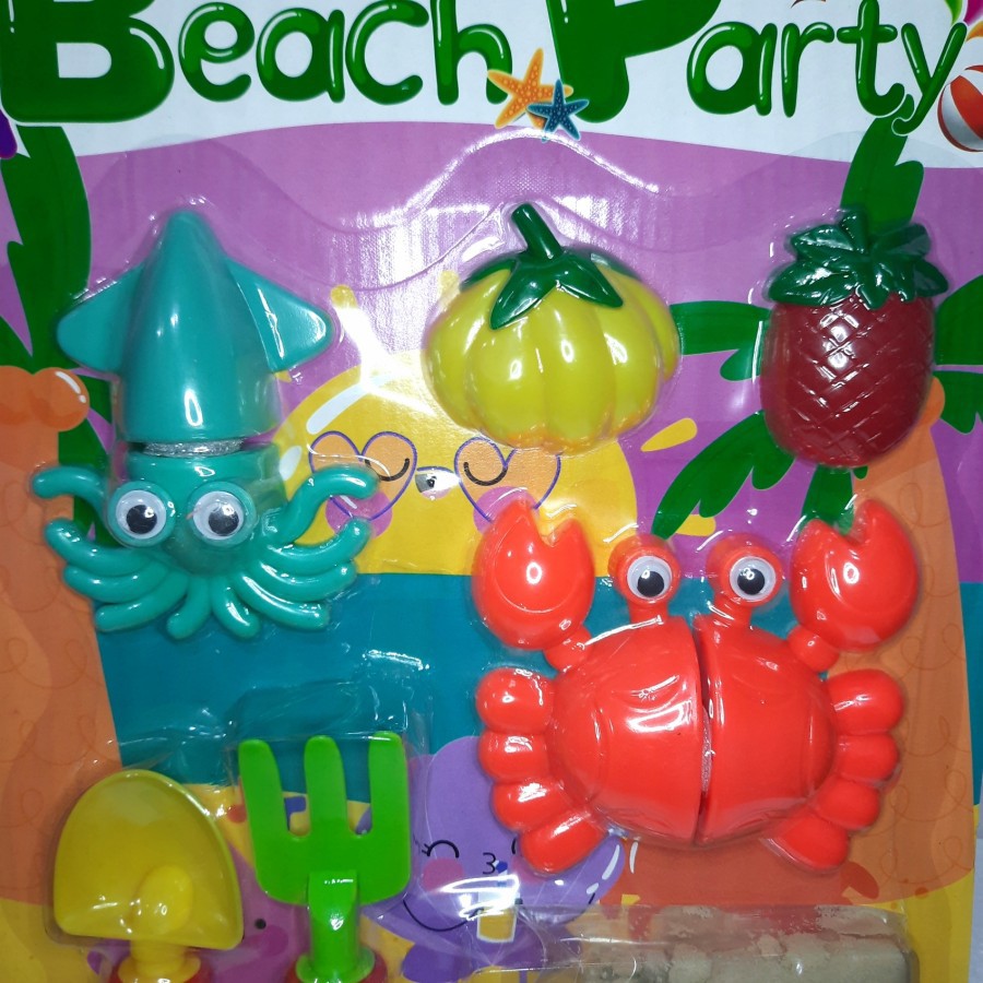 MAINAN EDUKASI BUAH DAN KEPITING CUMI POTONG + MAINAN PASIR