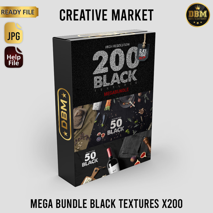 MEGA BUNDLE BLACK TEXTURES X200 - JPEG Ultra HD