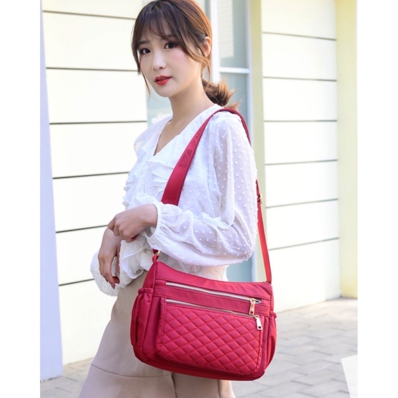 [COD] Tas Selempang Wanita Casual Bahan Nilon Anti Air Model Import Chibao CB20441 DB11277