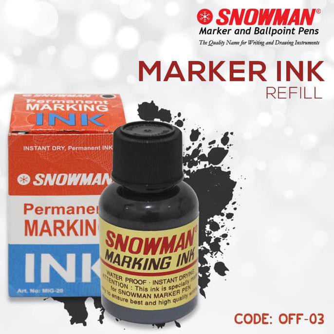 

New Product Tinta Refill Spidol NON Permanent Marker Snowman (Tinta Spidol NON PERMANENT)