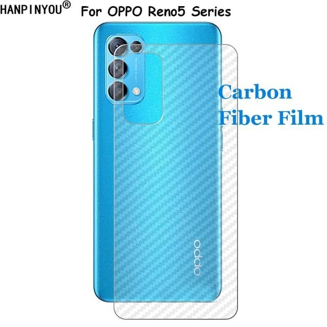 OPPO RENO 4 4F 5 5F Anti Gores Belakang Back Skin Carbon Transparan