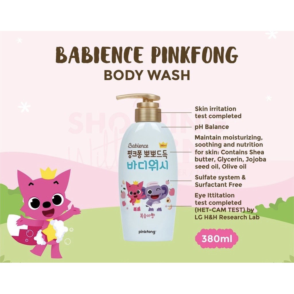 Babience PinkFong Body Wash Sabun Mandi Shower