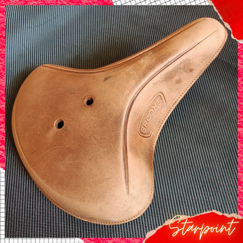 Kulit Asli Karkap Sadel Sepeda Onthel Ontel Onta Dames Gazelle Raleigh Hartogs Teha Hercules Valuas