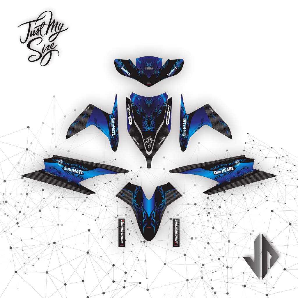 Decal Sticker / Stiker Vario Techno 110 Karbu 2009 2010 2011 2012 21