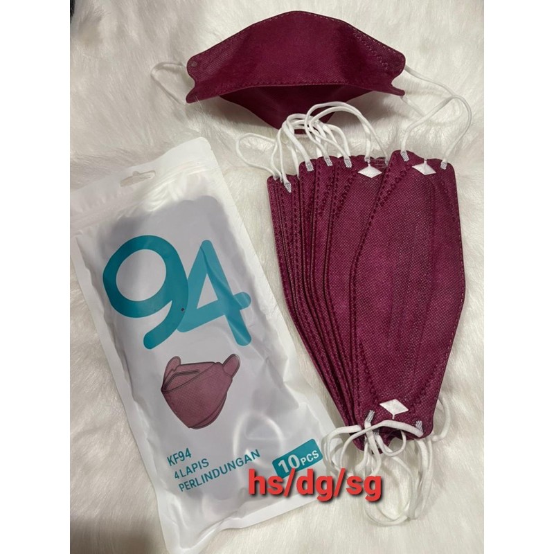masker kf94 warna Maron masker medis 4lapis 1pcs